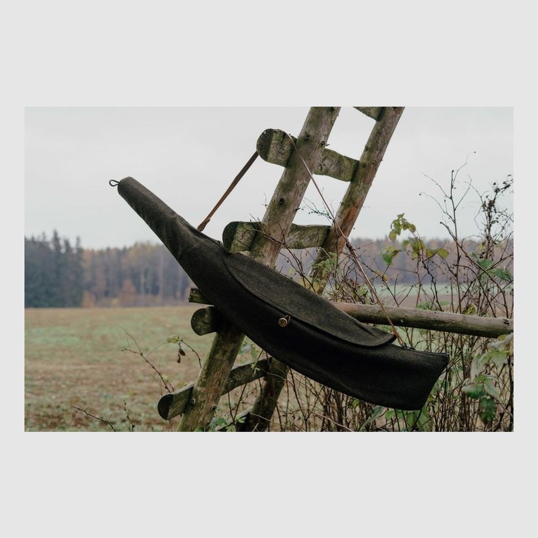 Custodia in loden per silenziatore 110cm TOP con inserto in feltro-velluto