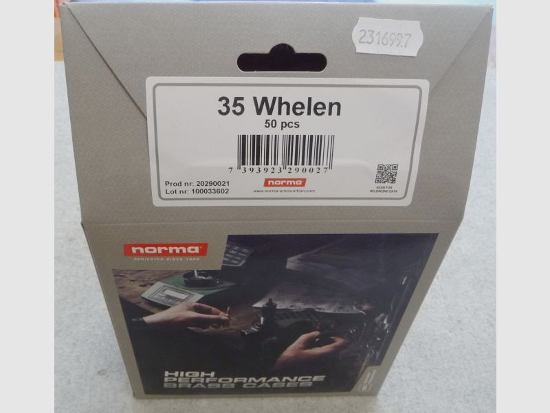 50 Norma Hülsen .35 Whelen, NEU