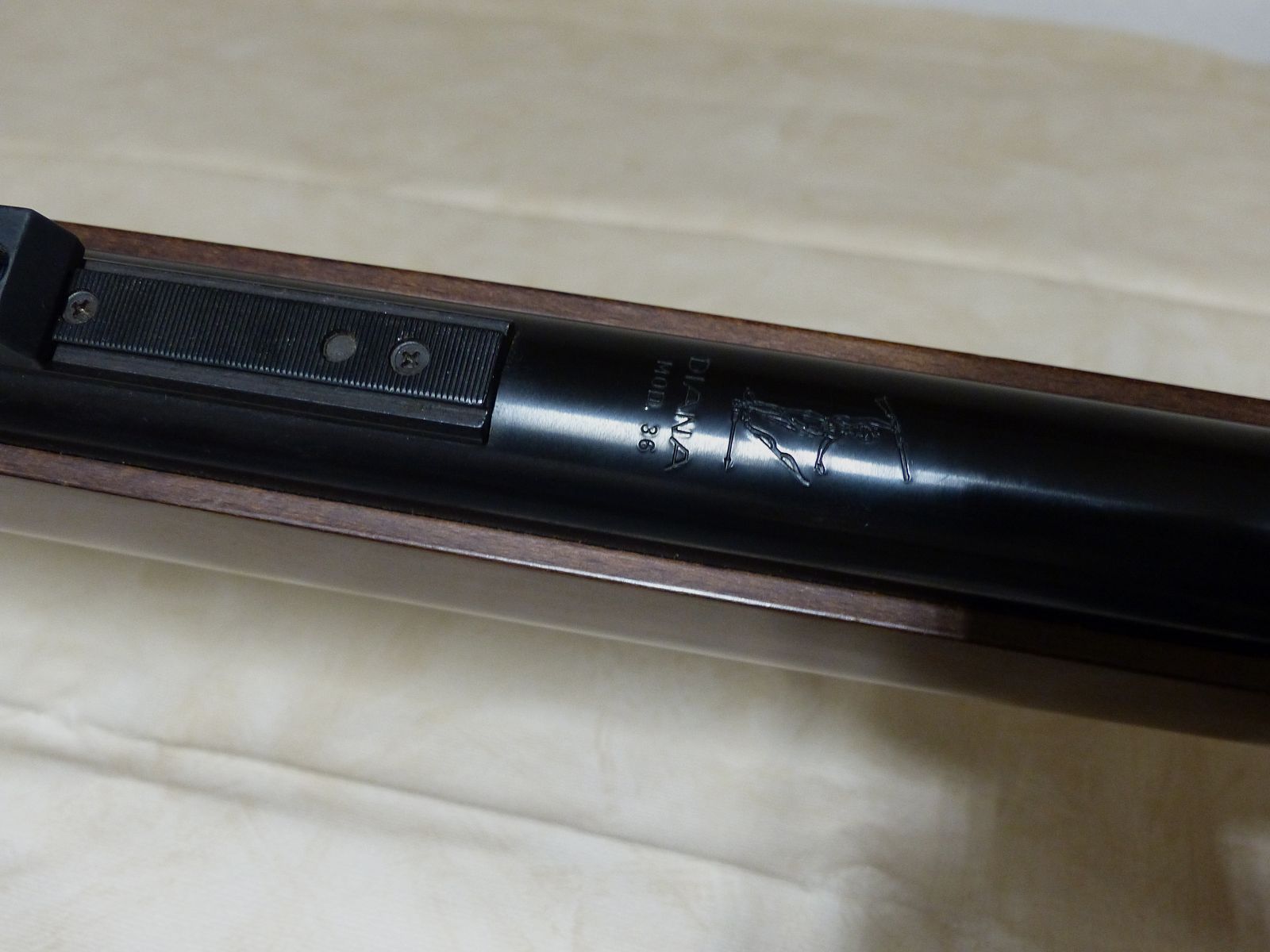 Air rifle Diana Mod. 36 with F, safety and diopter 1991 as new vintage