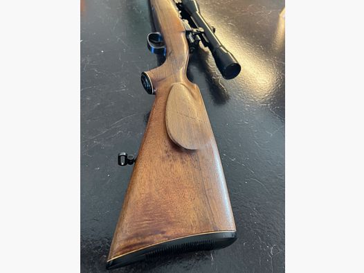 Akah 98 system Cal 7x57 trigger with Hubertus 6x42 scope (pivot mount)
