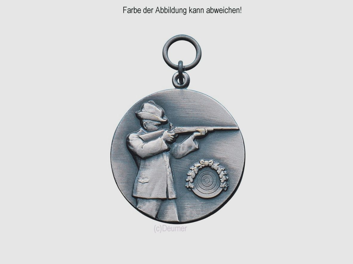 Medaille Schütze, orig. Deumer versilbert, 39mm