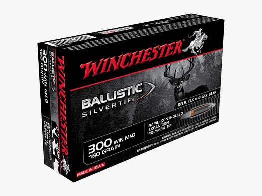 Winchester Ballistic Silvertip .300 Win. Mag. 180GR Rapid Controlled Expansion Polymer Tip 20 Patronen