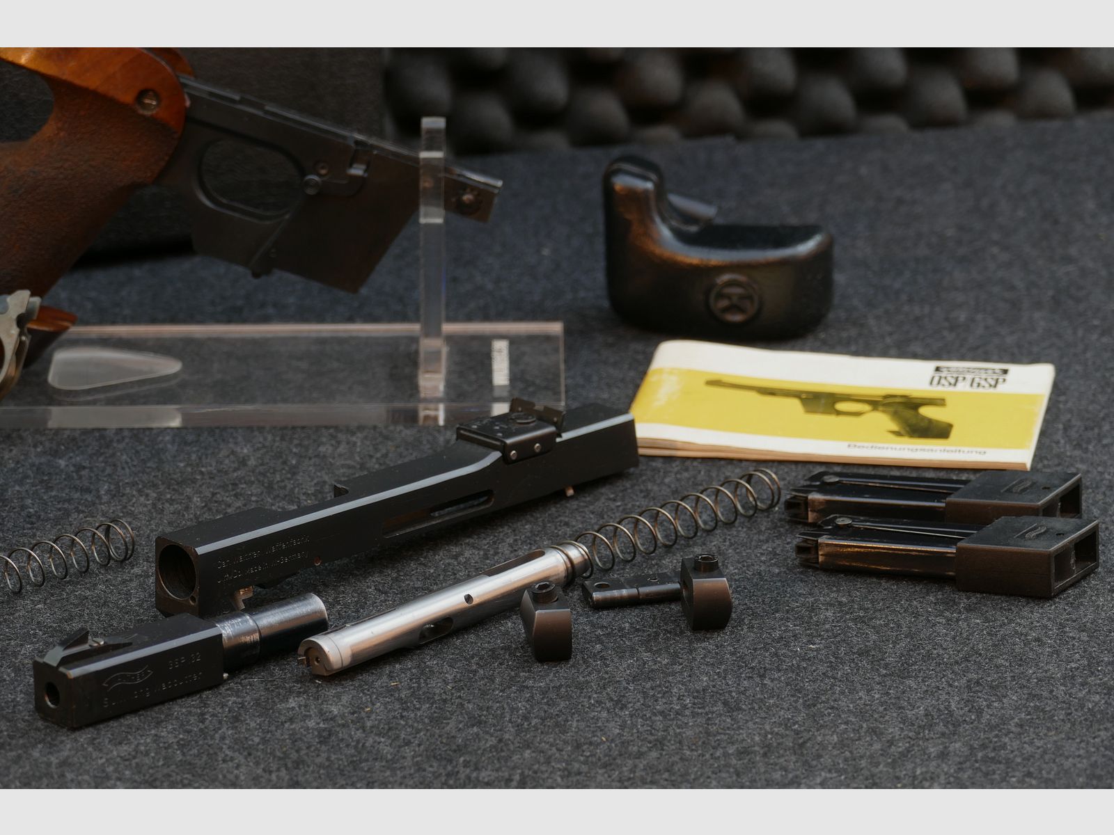 Walther GSP – ( .32 S&W Long / calibre intercambiable .22 LR ), set completo, maletín, sistema intercambiable - servicio realizado