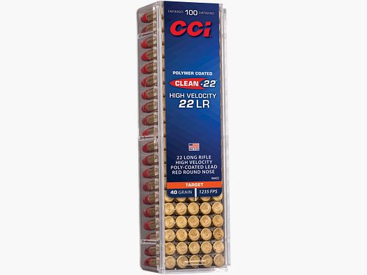 CCI .22 lfb. Clean HV red LRN 2.6g/40grs.