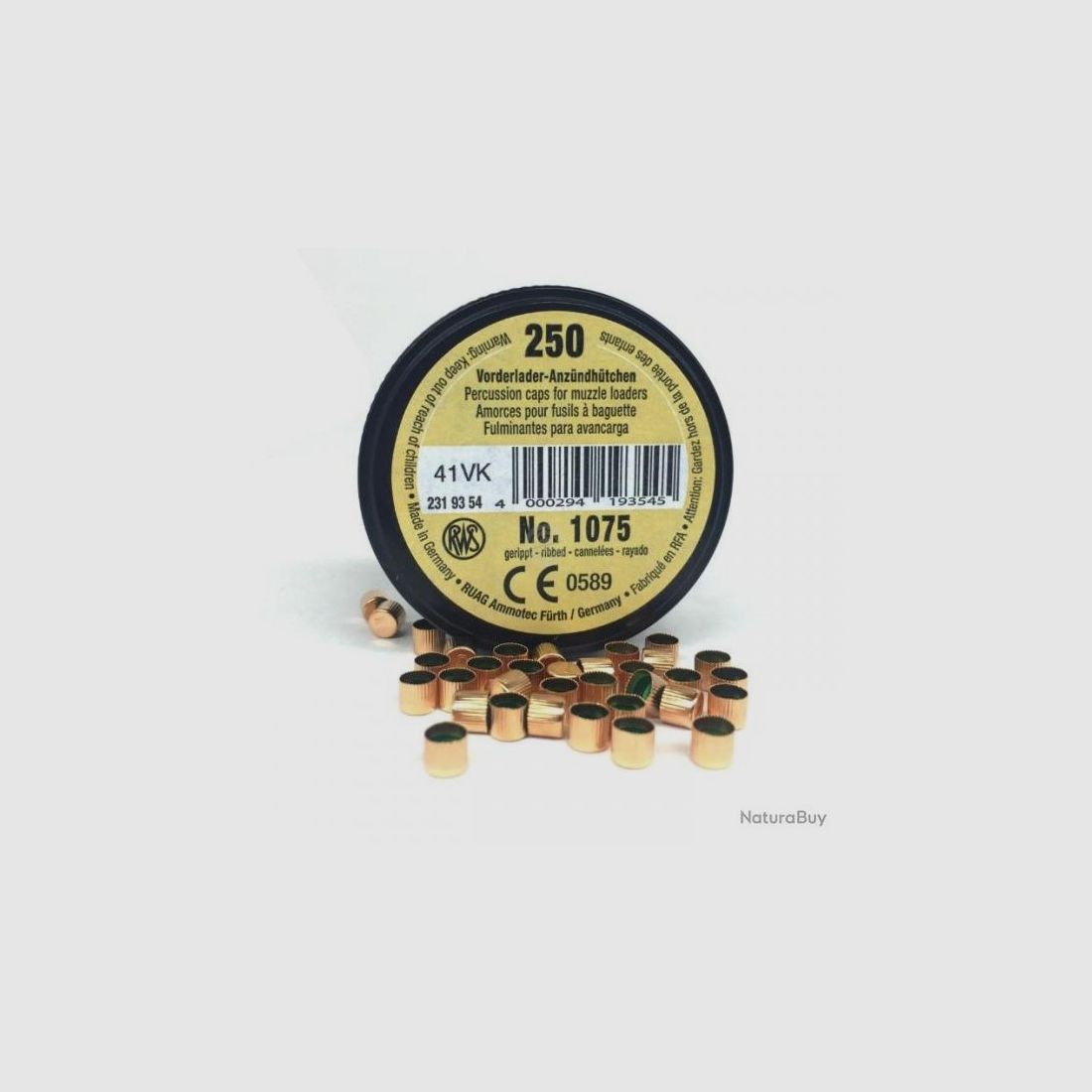 250 Zündhütchen RWS Schwarzpulver 1075