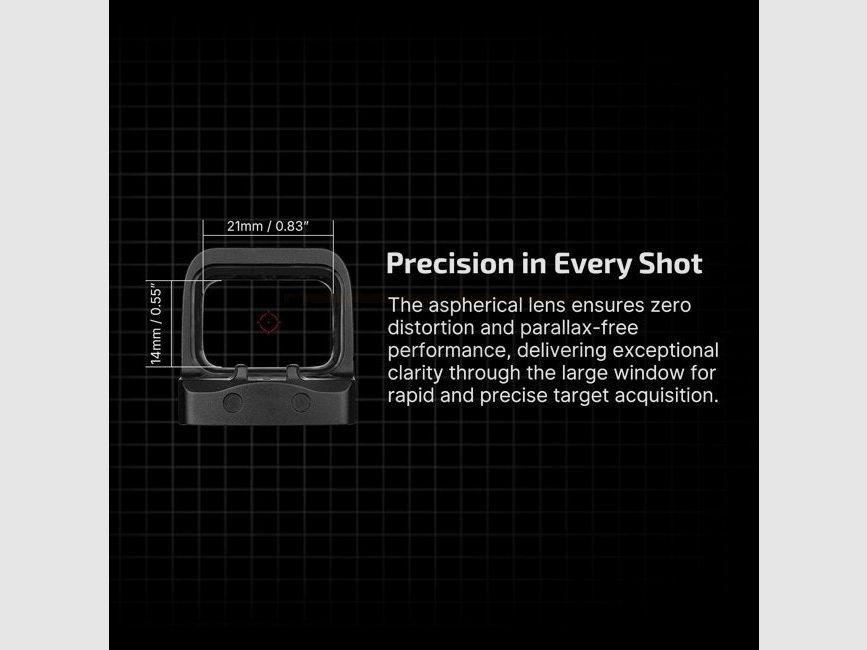 Olight Osight S Multi Reticle Reflex Sight 2 MOA Dot & 32 MOA Circle - Black, Bild 4 von 18