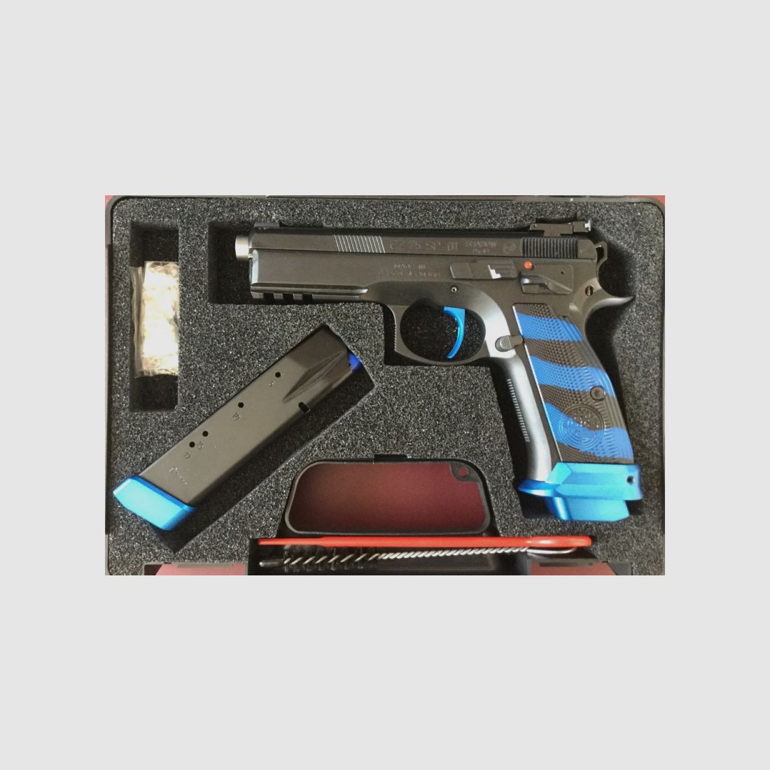 Ha. Pistole CZ 75 SP-01 Shadow "Boa" Blau, Pro Tuning, Kal. 9mmLuger, NEU sofort lieferbar!