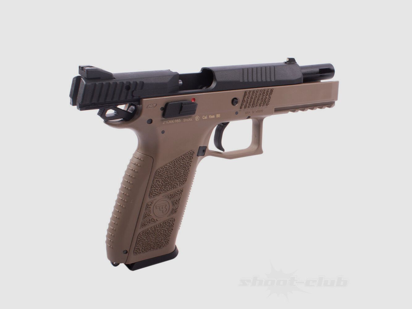 ASG	 CZ P-09 incl. Case Tan Airsoft Gas GBB Pistole ab18