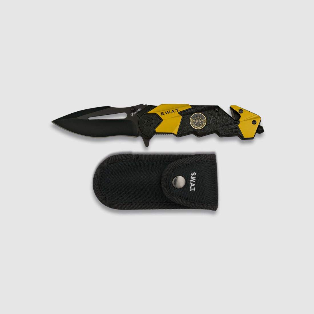 Moderner SWAT Klappmesser mit Cordura Tasche und 8,5 cm Klinge