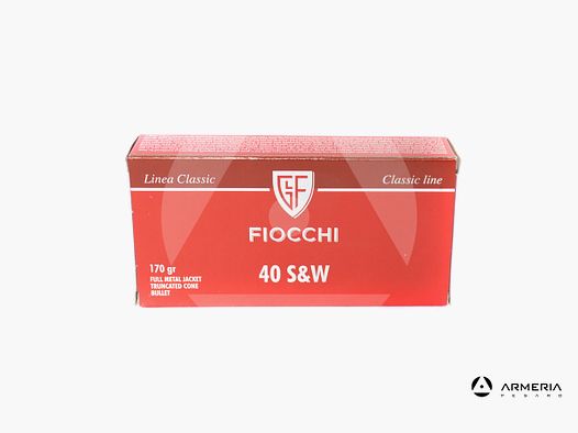 Fiocchi Linea Classic caliber 40 S&W FMJTC 170 grains – 50 cartridges