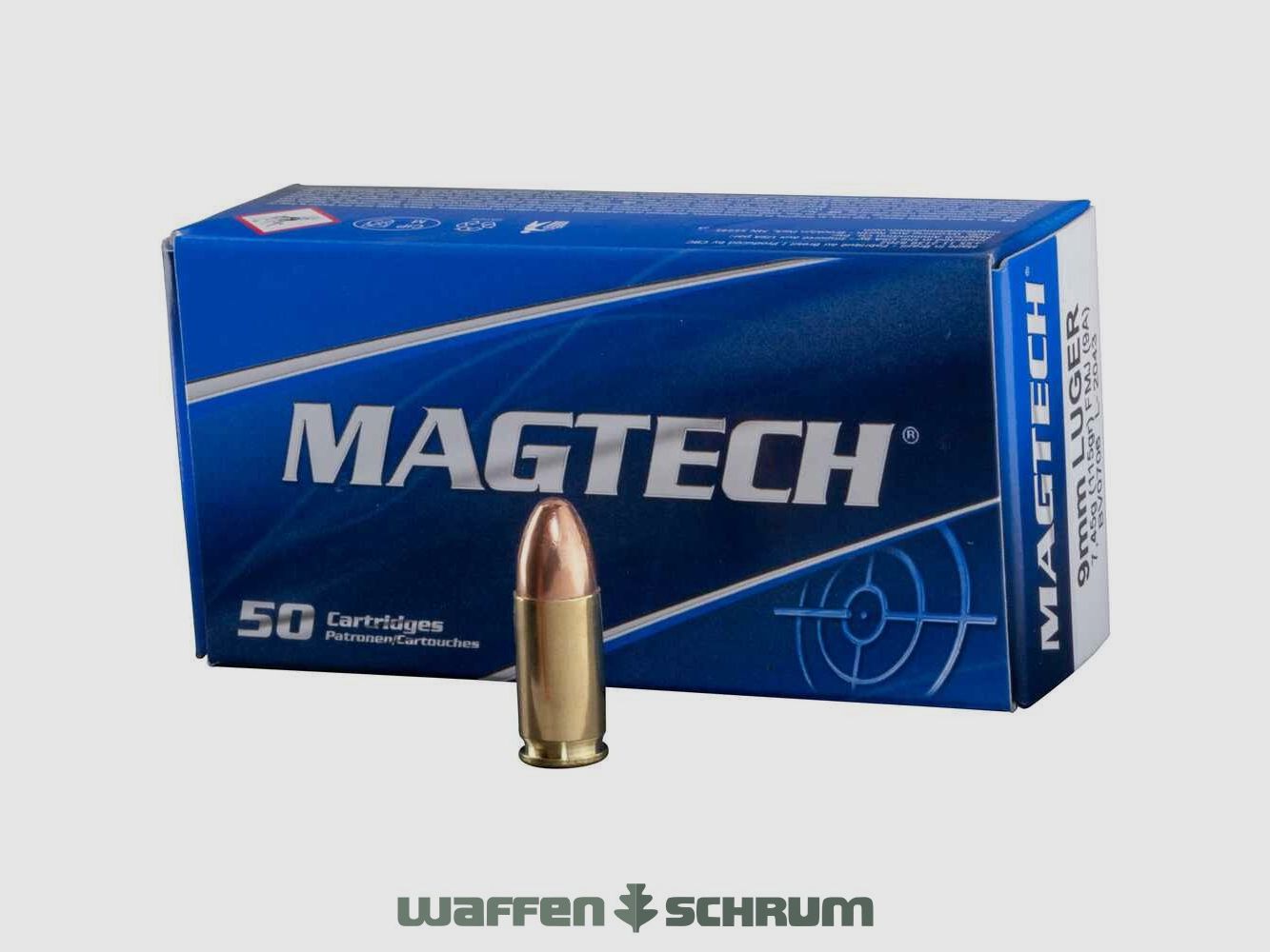 Magtech ołowiany okrągły nos 8,0g - 123gr. 9mm Luger