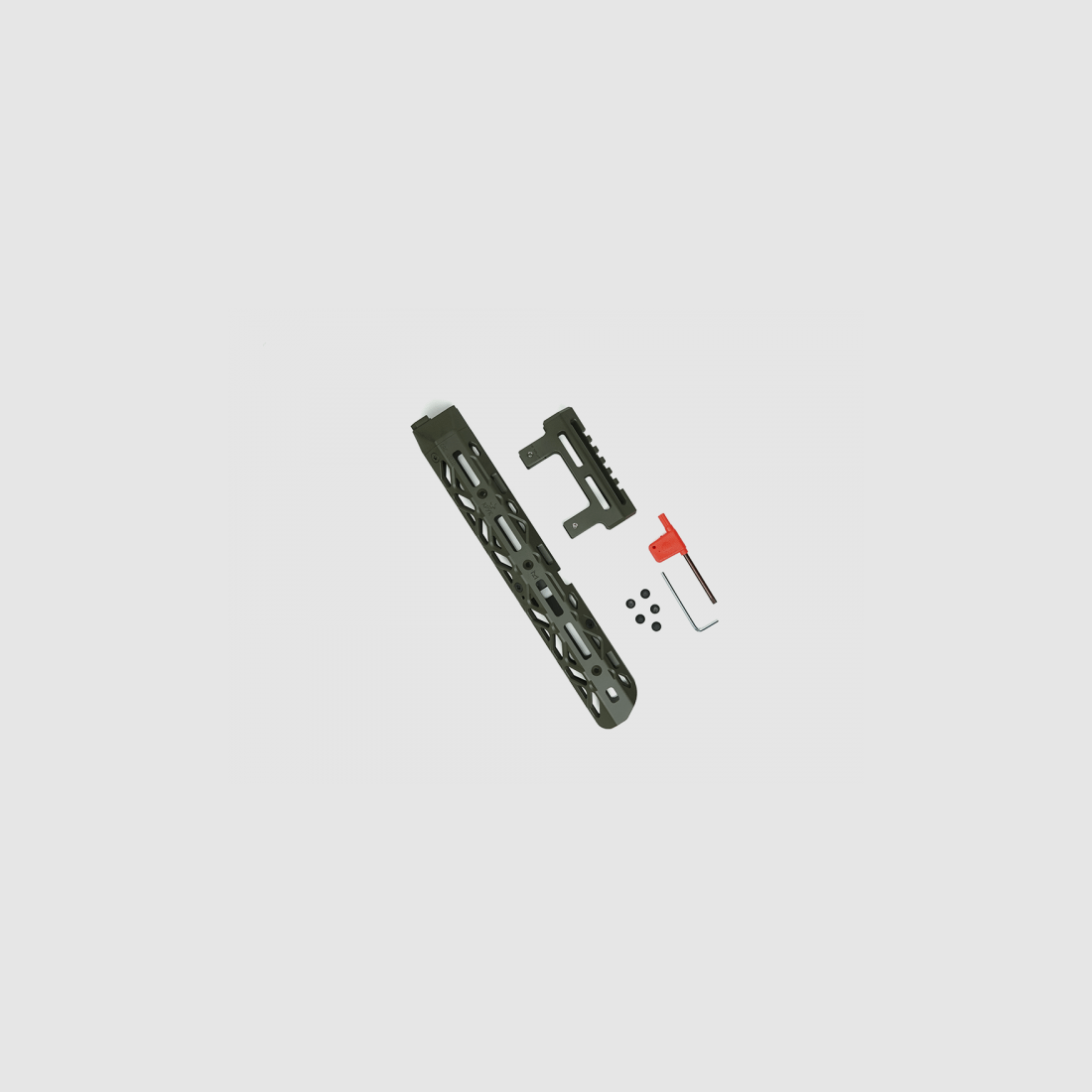 KPYK Medium AK M-LOK Handschutz mit kurzem Gasrohrcover CRC 1U020A OD Green