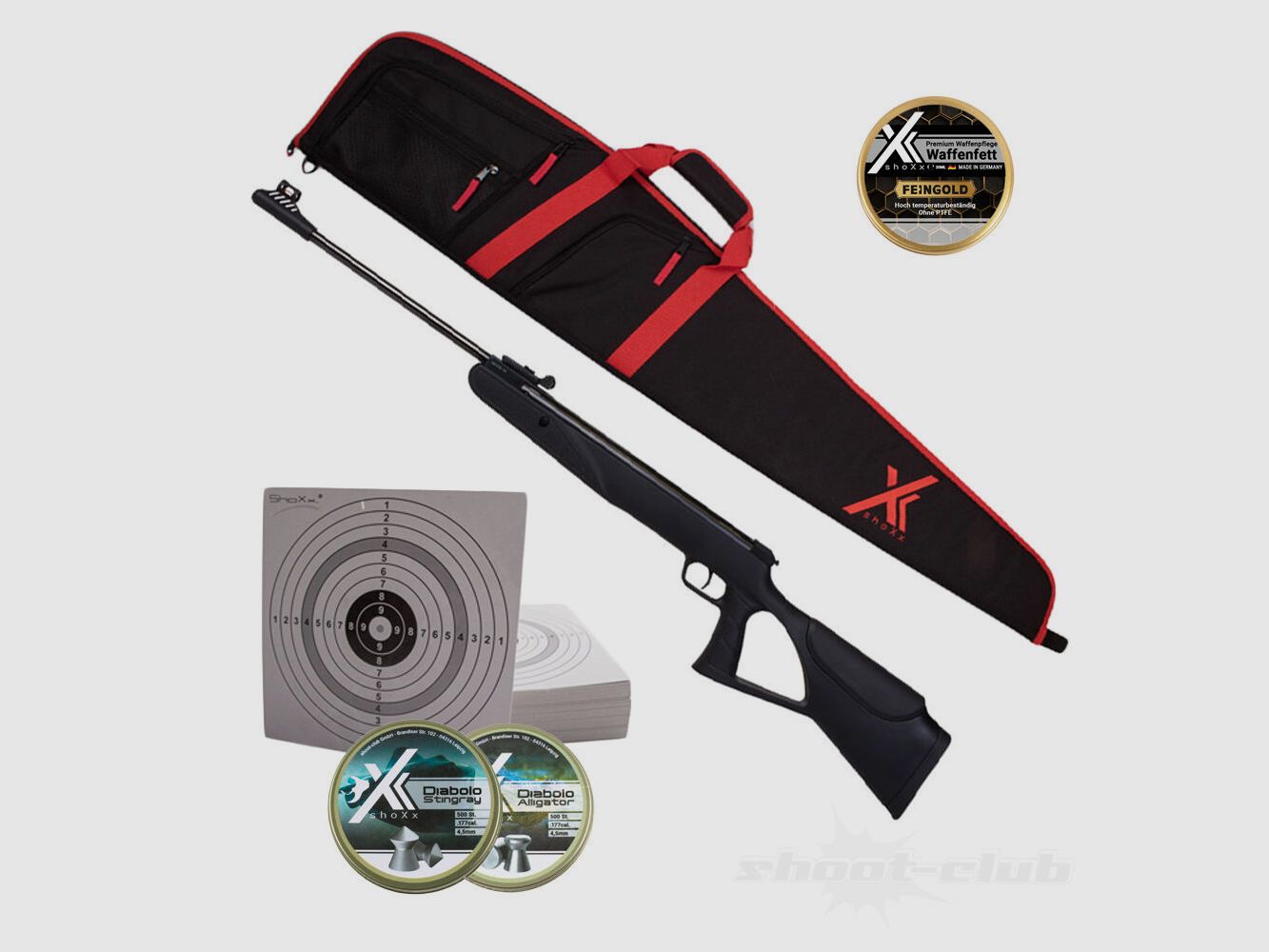 Diana Two-Sixty Fucile ad Aria Compressa 4,5mm Diabolo Set di Custodie