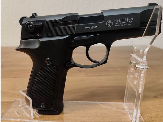 Walther P 88 Compact PTB 764 schwarz Kaliber 9mm Knall P.A.K Neuwertig