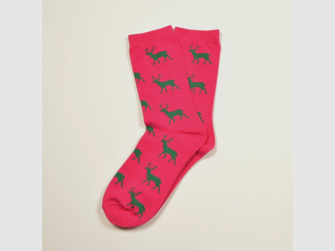 Tie dachshund socks deer