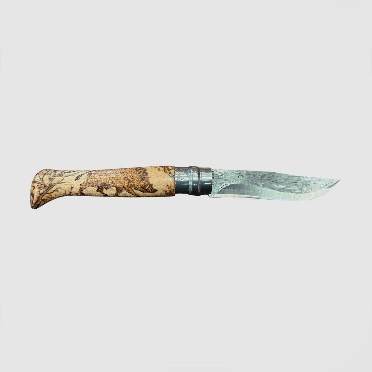 Couteau – OPINEL – N.9 INOX fabriqué à la main | dent de sanglier, image 2 sur 2
