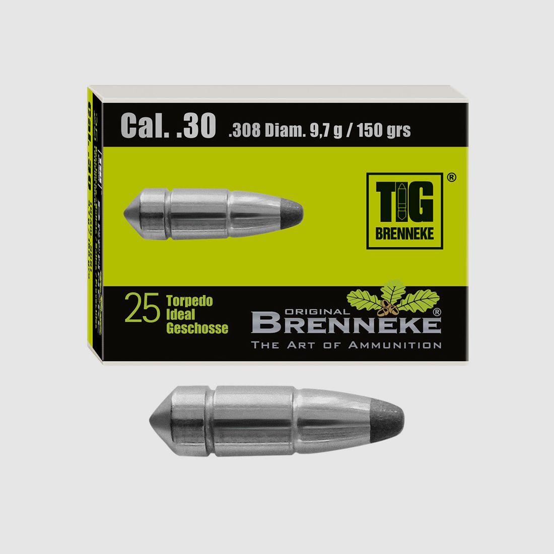 Brenneke Geschoss .30 (.308) TIG 9,7g / 150grs 25 Stück