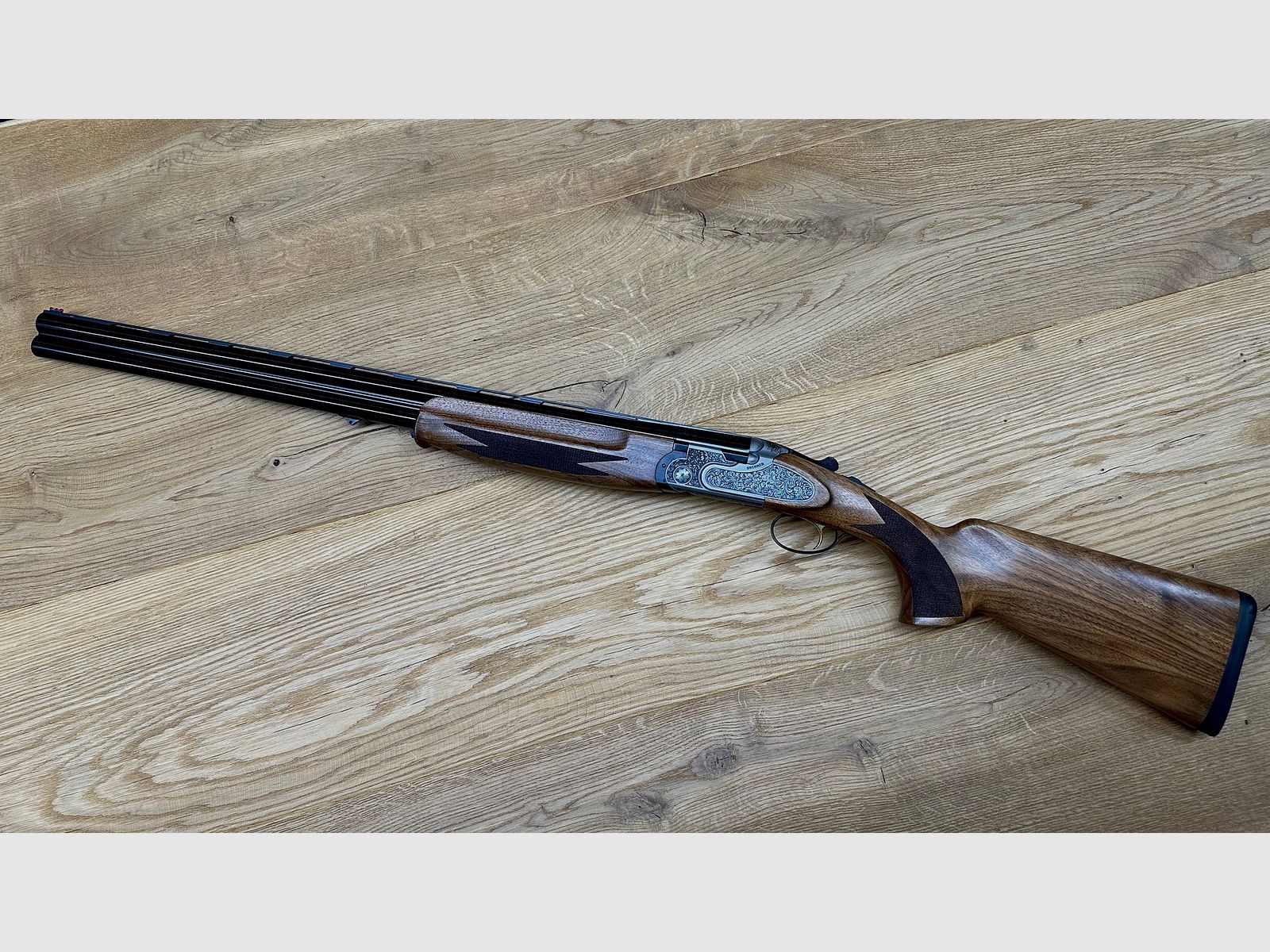 Brenner Black BF20 Premium Argent / 12/76 / LL 71cm / Poignée en noyer / Gravure arabesque