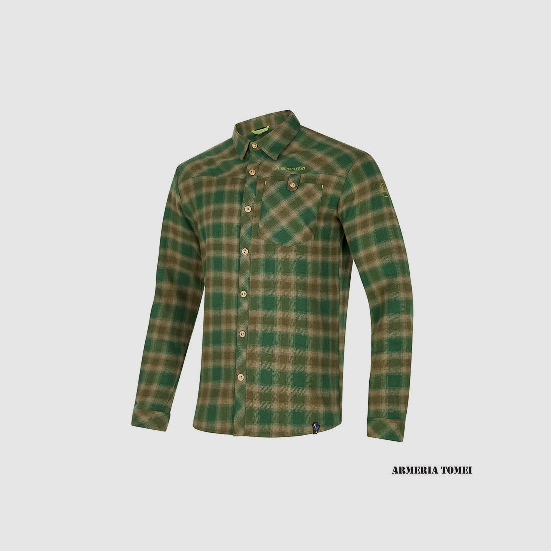 SHIRT – LA SPORTIVA – RAMBLER FLANNER SHIRT M Forest/Lime Punch, image 1 of 2