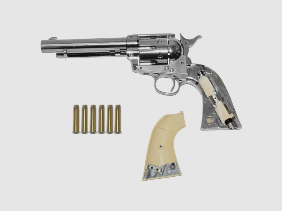 Revolver CO2 Colt SAA 45 vernickelt, Bild 17 von 22