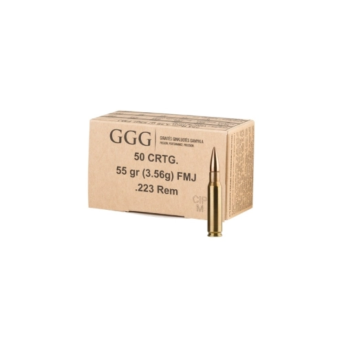 Amunicja GGG kal. 5,56x45/223Rem FMJ 55grn 3,56g M193 461-GGG-24 (1.4, UN0012)