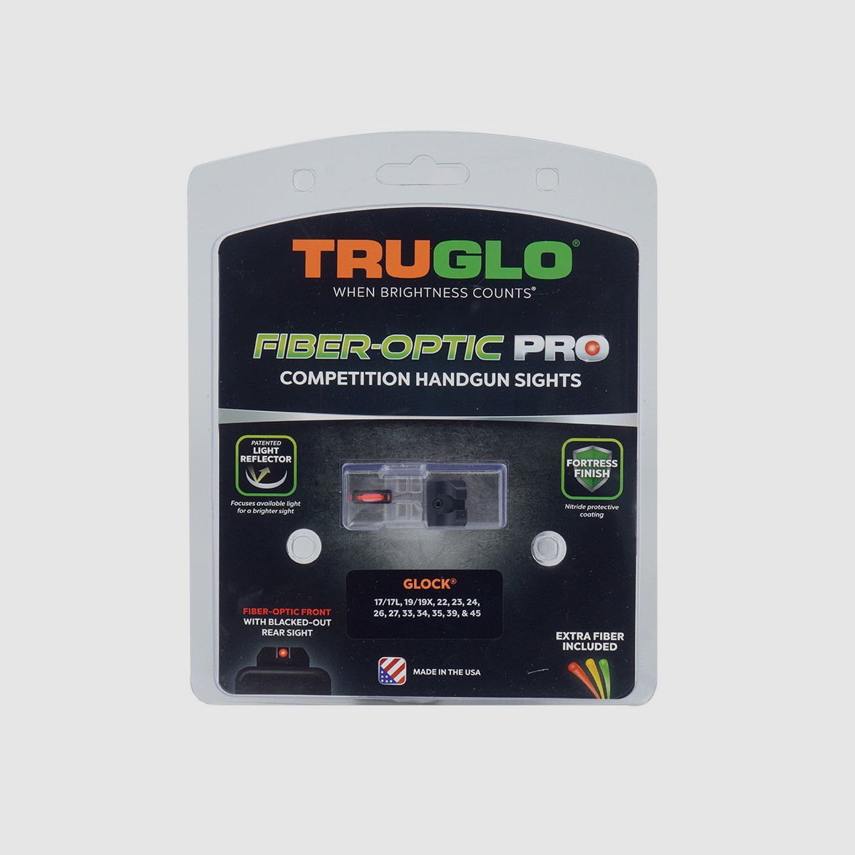 TruGlo – Mire Fiber-Optic Pro – Glock 17/19 – TG132G1, immagine 2 di 2