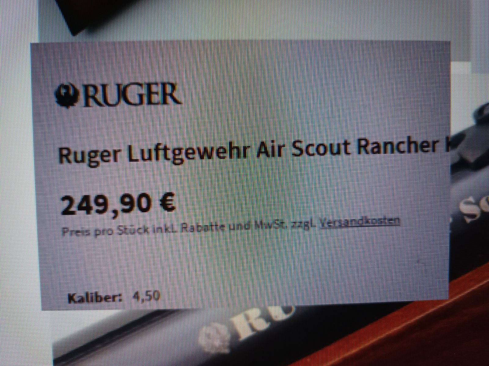 carabina ad aria compressa __ Ruger Air Scout Rancher __ calibro 4,5 mm (.177) ___ Nuovo Prezzo 249,- EUR, immagine 6 di 6
