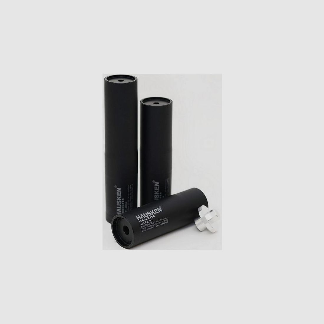 HAUSKEN Schalldämpfer f. EWB-Waffen Jakt JD224 XTRM MKII -Teleskop .338/8,6 -M15x1- (34+ dB)