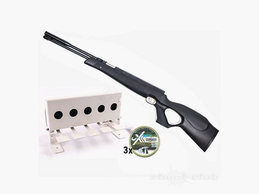 Weihrauch HW 97 carabine à air Black Line cal. 4,5 mm dans le set biathlon