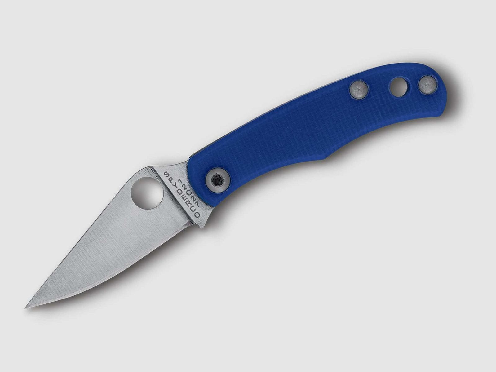 Spyderco Bug G10 Blue PlainEdge Slipjoint-Messer
