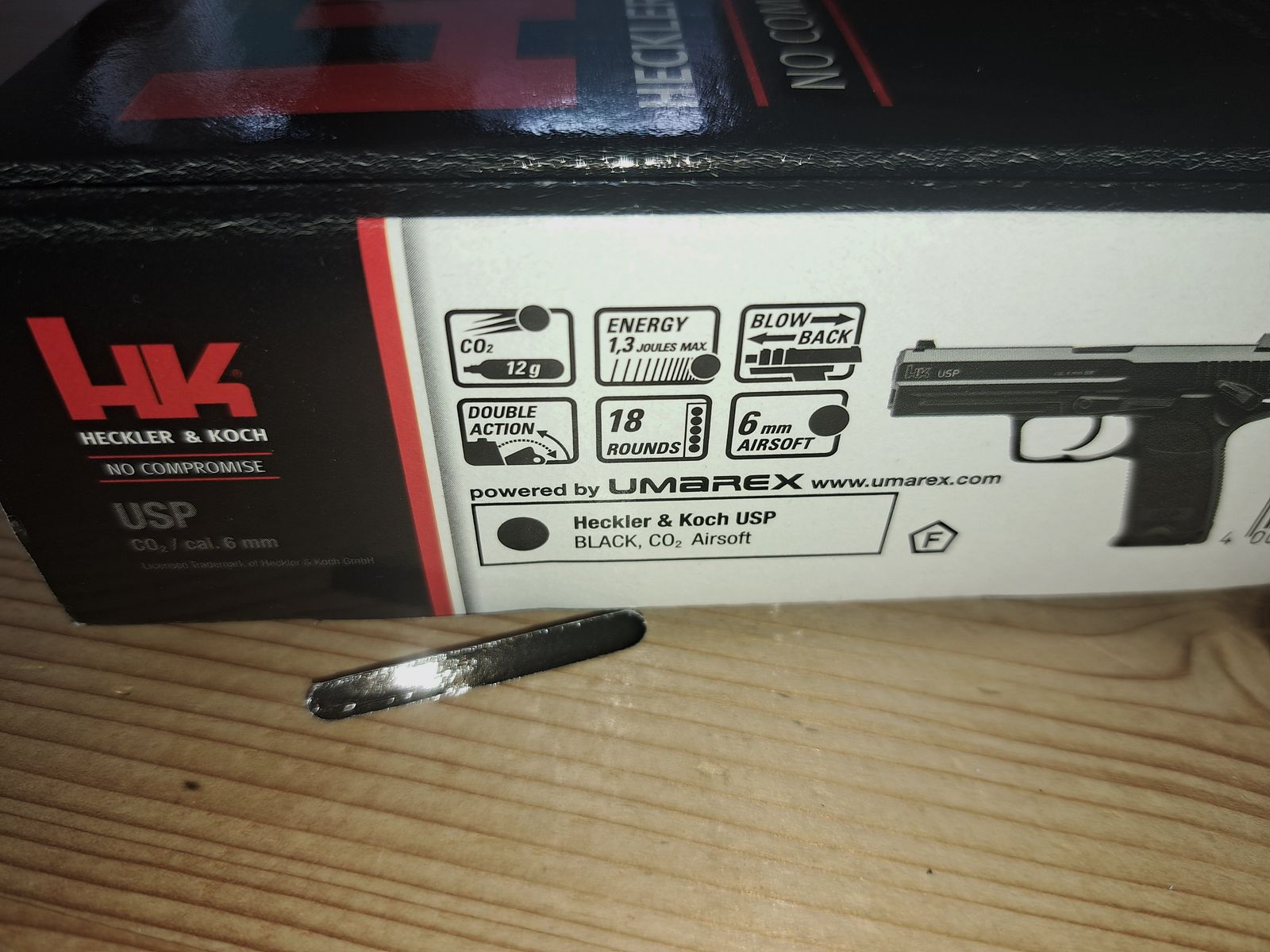 KWC H&K USP m. Metallschlitten CO2 BlowBack 6mm BB schwarz 