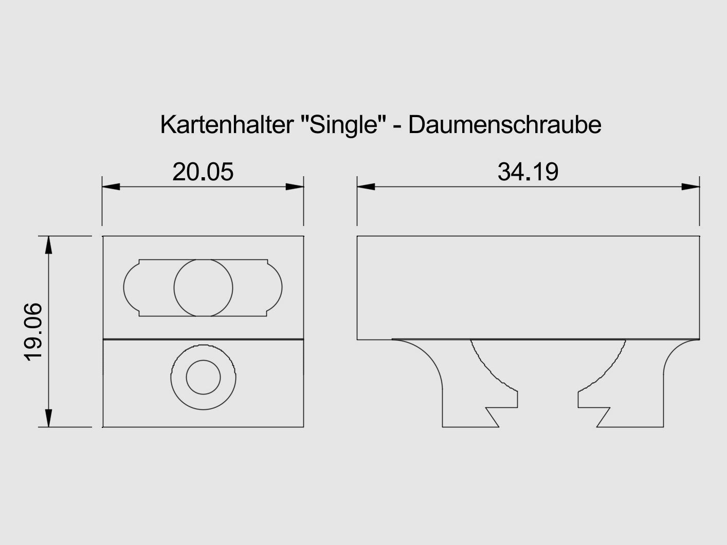 AEA HP Max MK2 - Kartenhalter / Begrenzungskartenhalter V2.0 - Daumenschraube