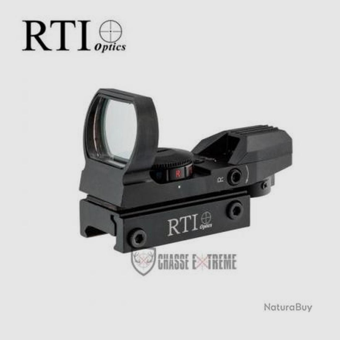 RTI Optics Punto Rosso - Reticolo Olografico 1x22x33 Rosso o Verde - Mira Veloce e Precisa, immagine 5 di 5