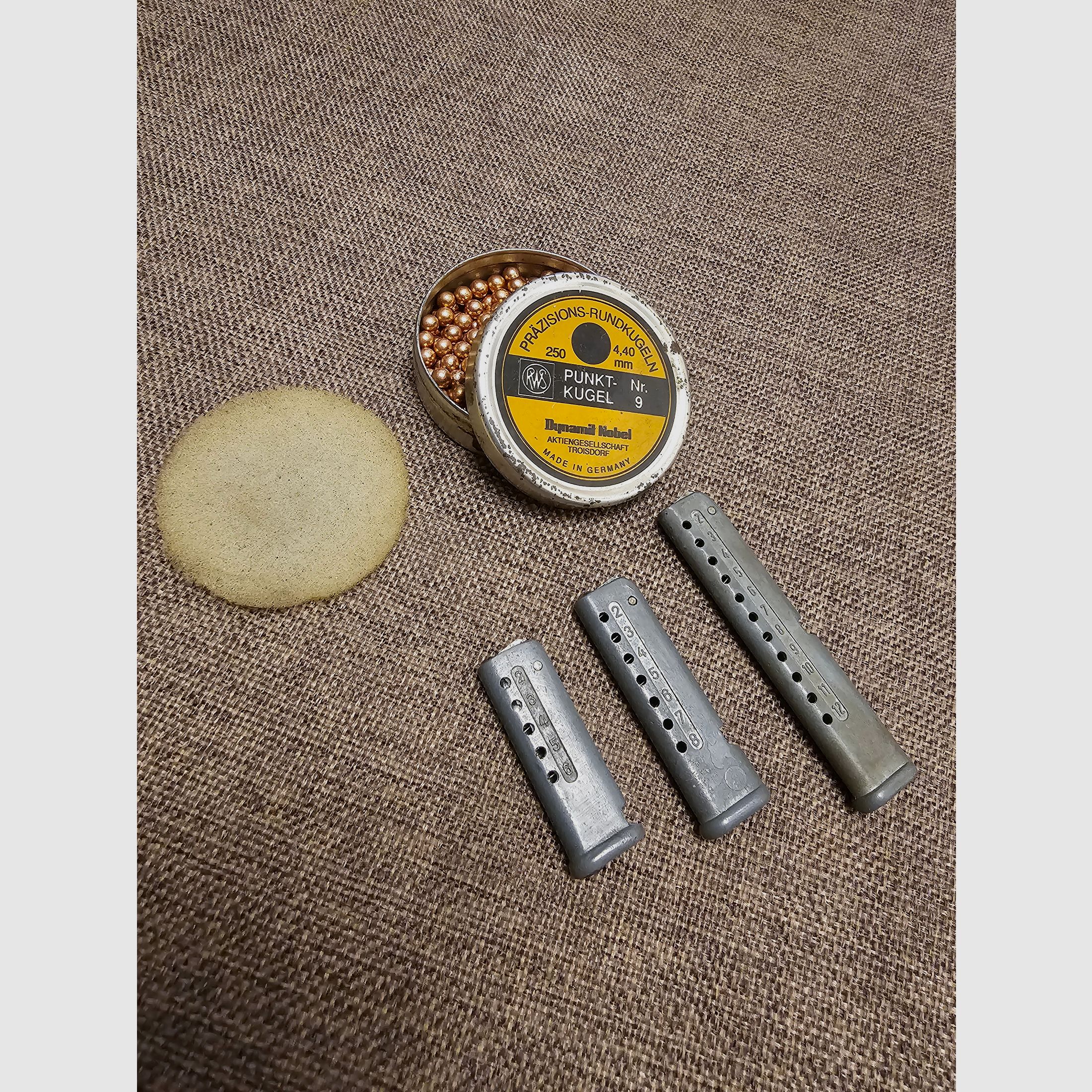 Haenel Suhl 310, Anschütz 275 Magazine Suhl + balles à point