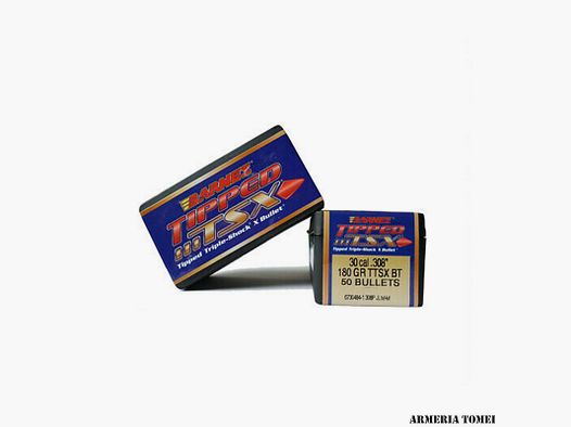 BARNES – BULLETS – OGIVE BARNES TIPPED TSX CAL 30 .308″ 180GR TTSX BT 50 PCS. -30372