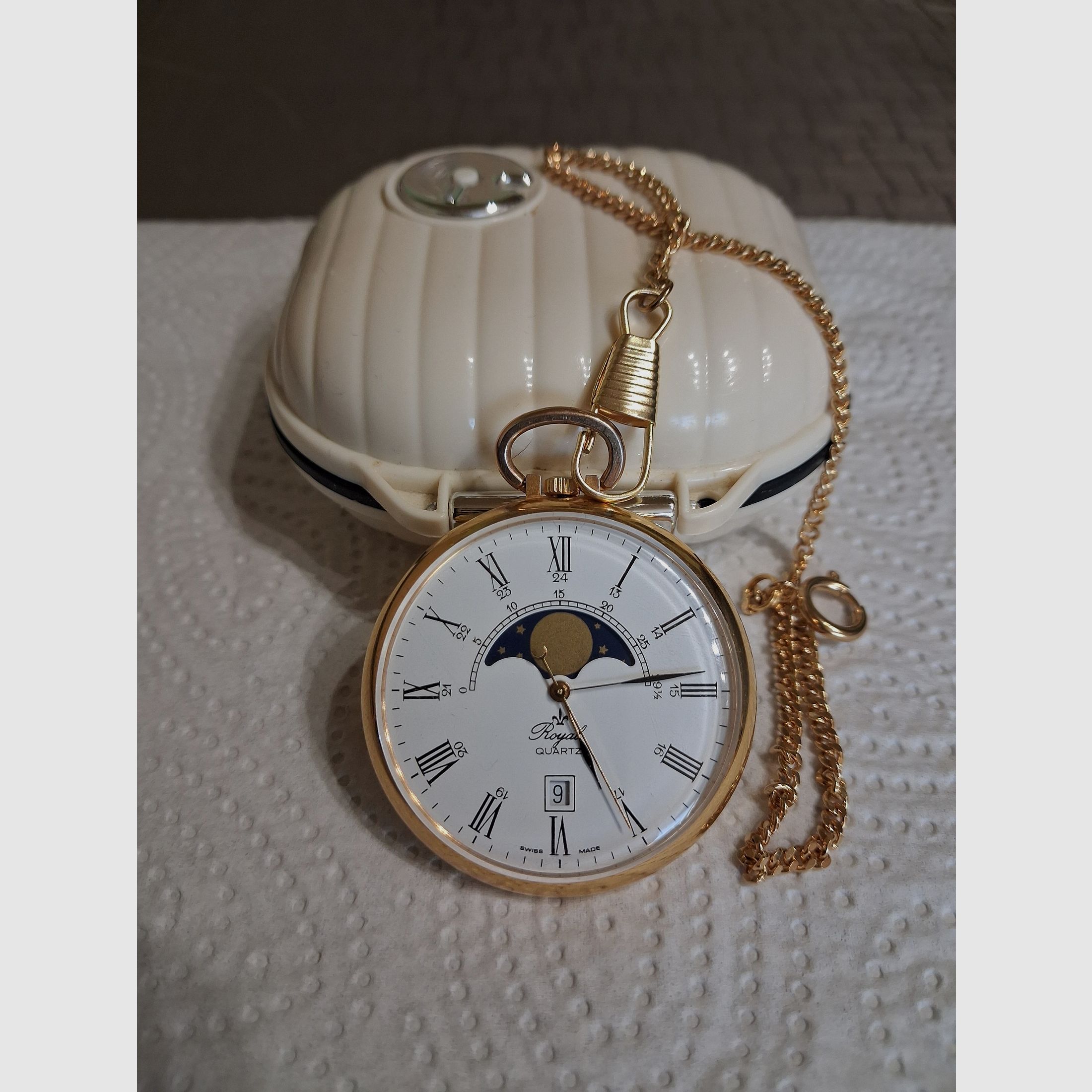 Zakhorloge Royal met maanstand en datumweergave