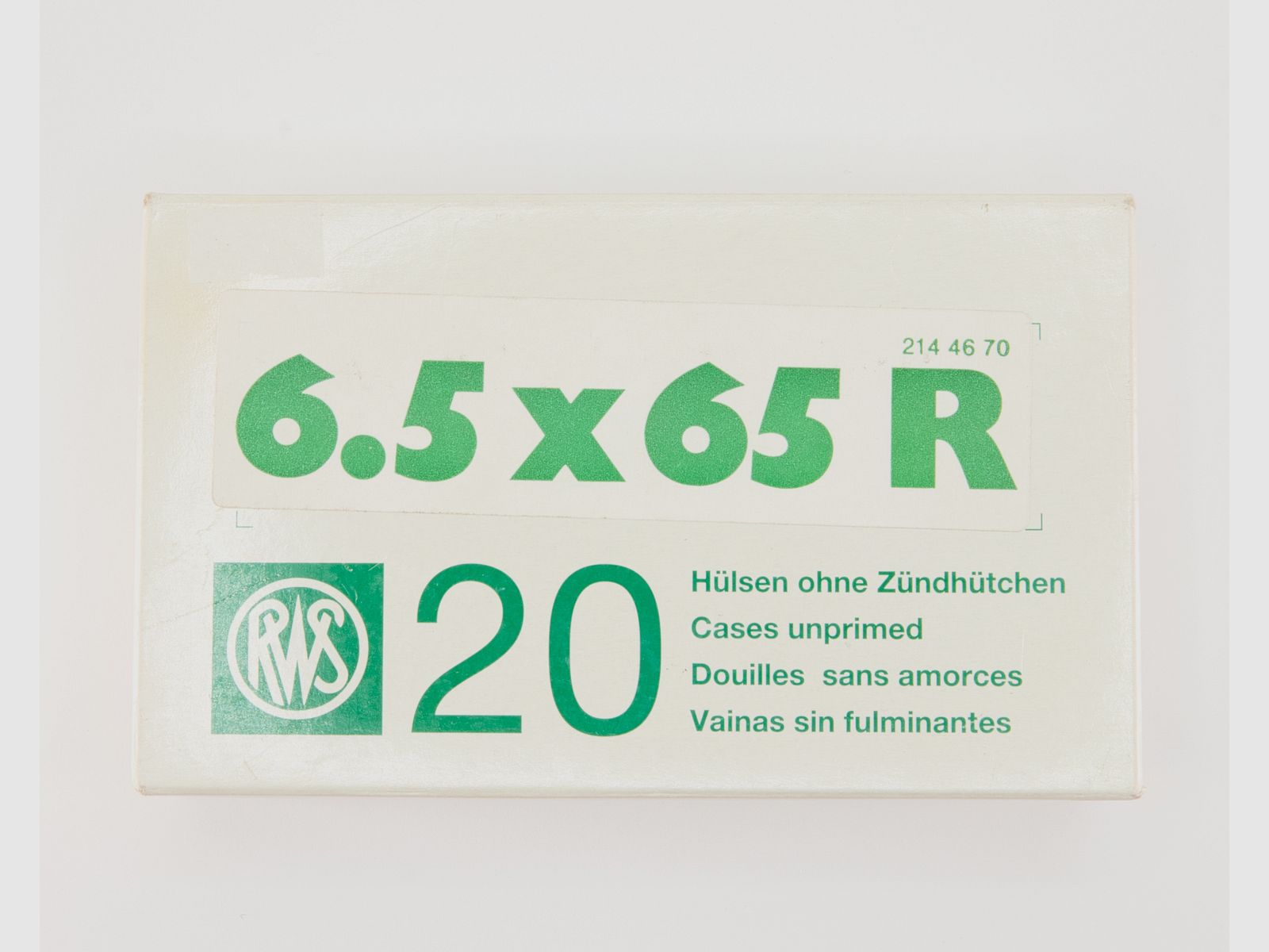 Hülsen RWS 6,5x65R 20 Stück