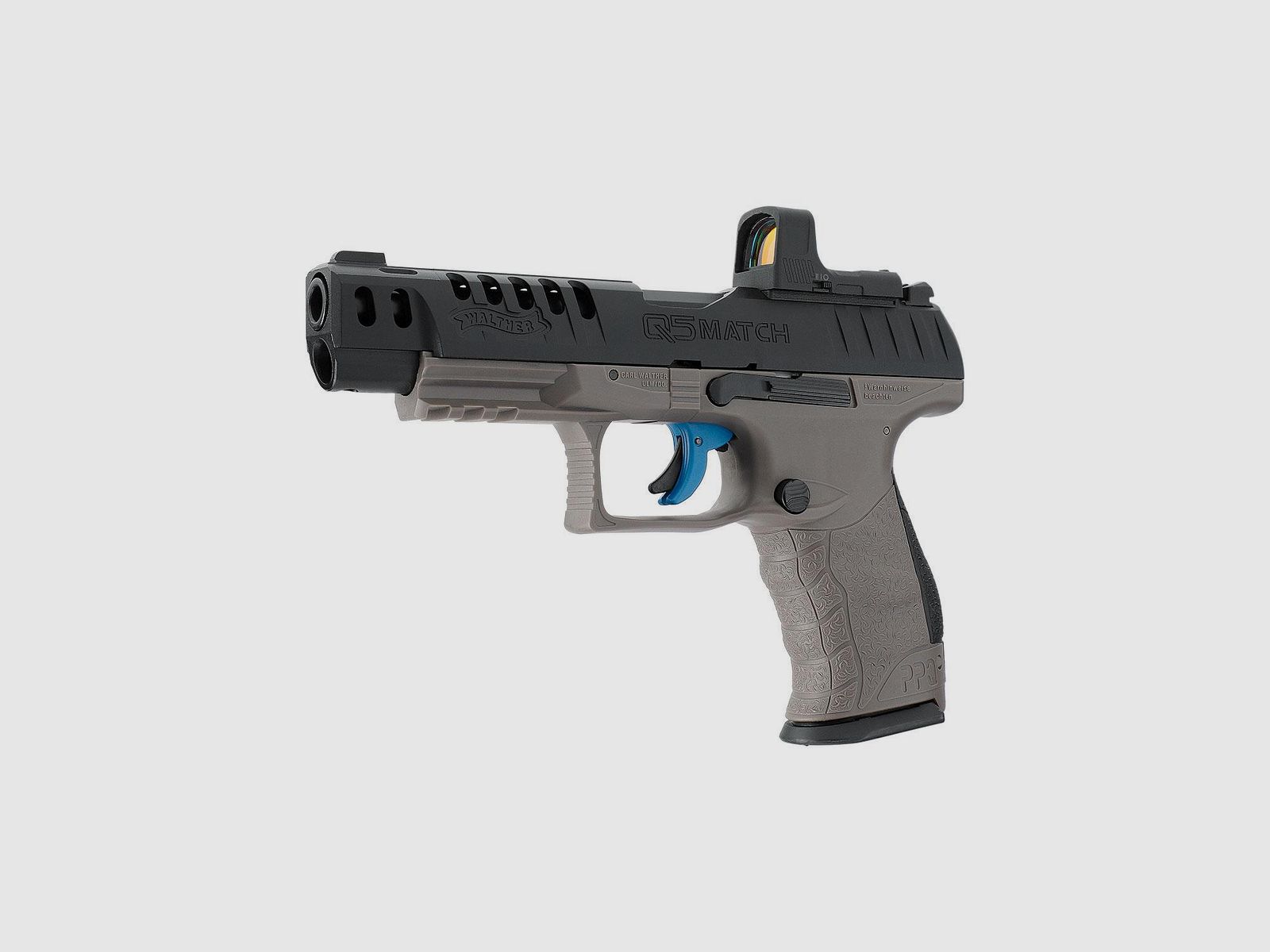 Walther Q5 Match 5" CO2 Pistole 4,5 mm Diabolo - 21 Schuss + Red Dot
