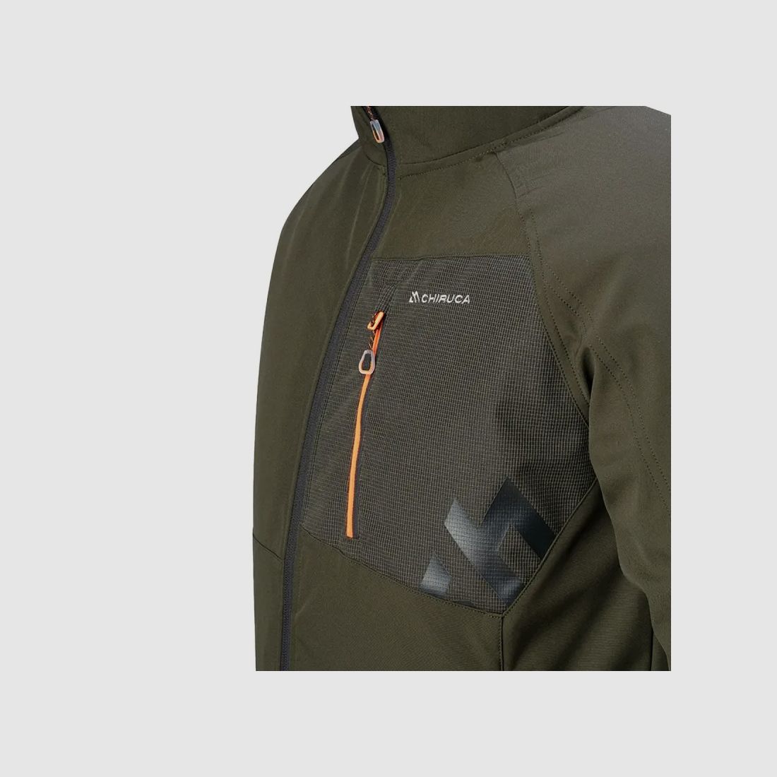 Chiruca Odisea green softshell jacket with ripstop reinforcements, image 12 of 14
