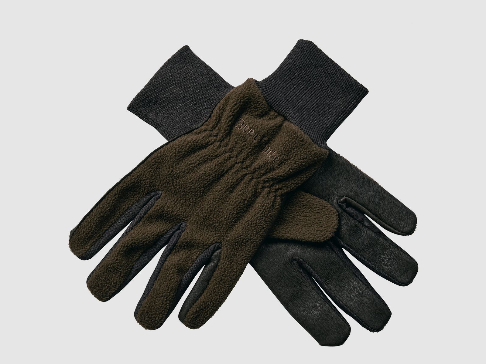 Deerhunter Fleece Handschoenen met Leer