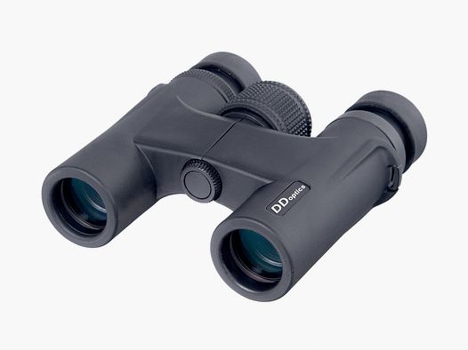 DDoptics prismáticos de alta calidad 10x25 negros con bolsa y correa de transporte