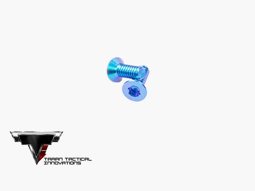 TTI Titanium Pistol Optic Screw Set - Electric Blue