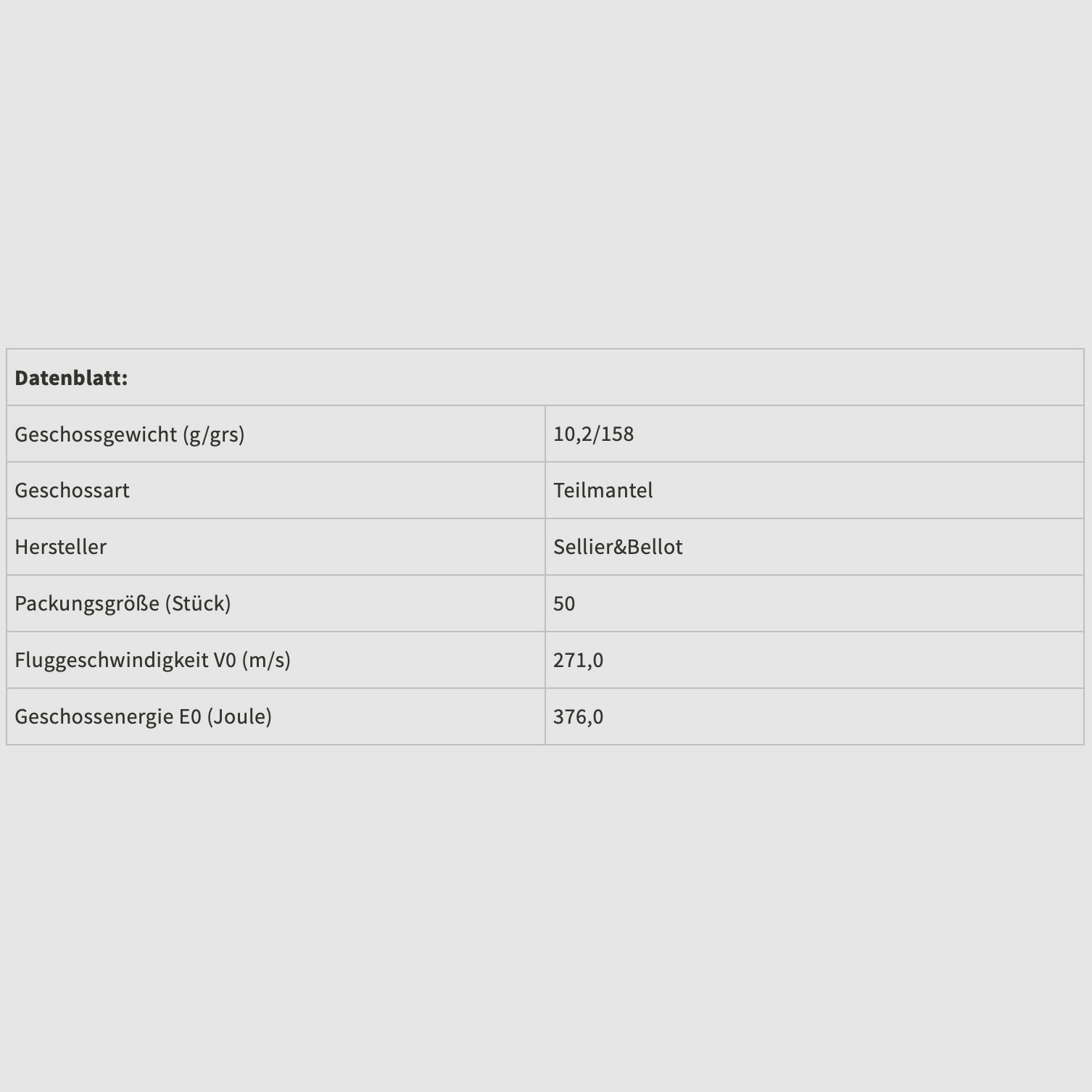 Sellier & Bellot 64192 .38 Spec. Teilmantel 10,24g/158grs.