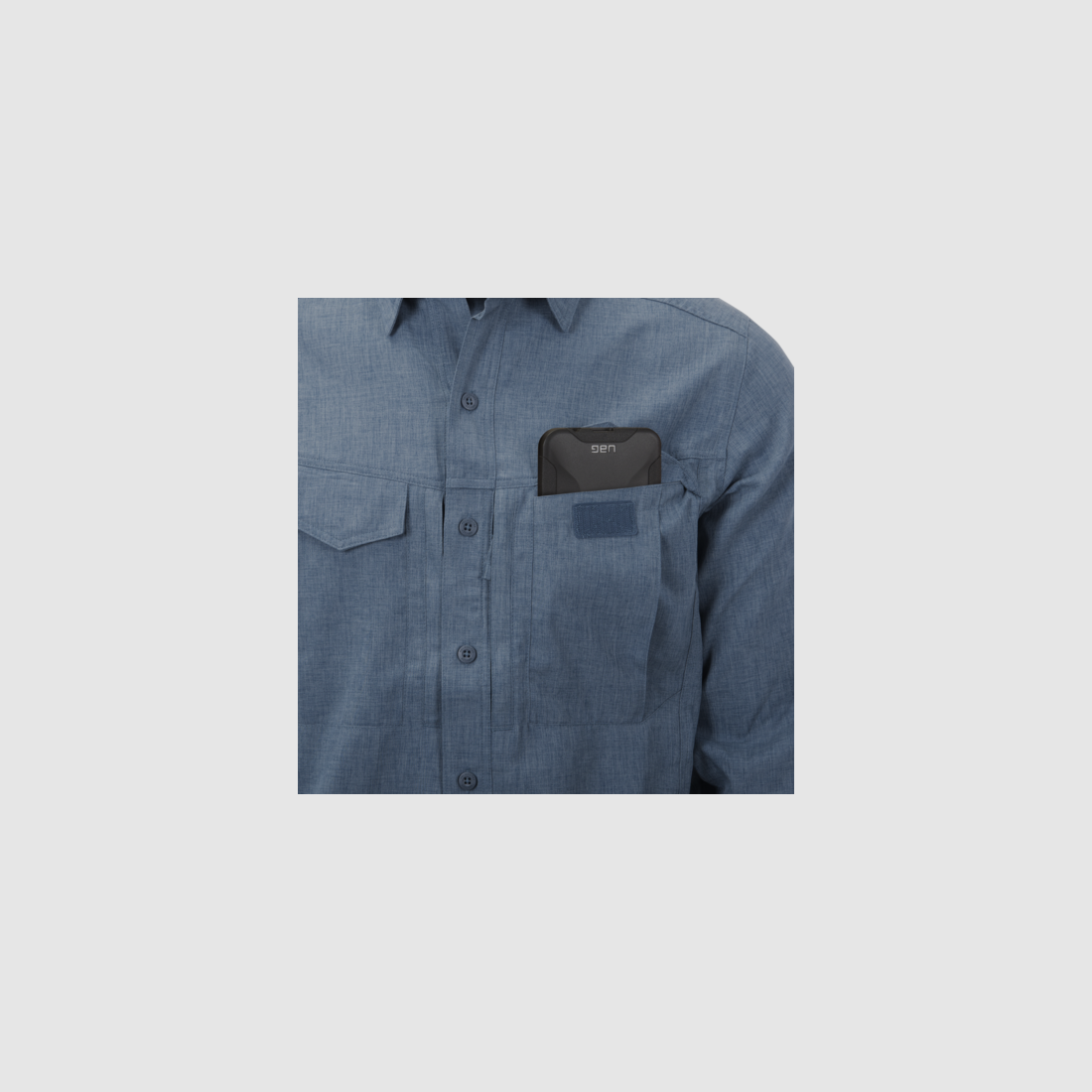 Defender mk2 Gentleman Hemd Blau M, Bild 6 von 12