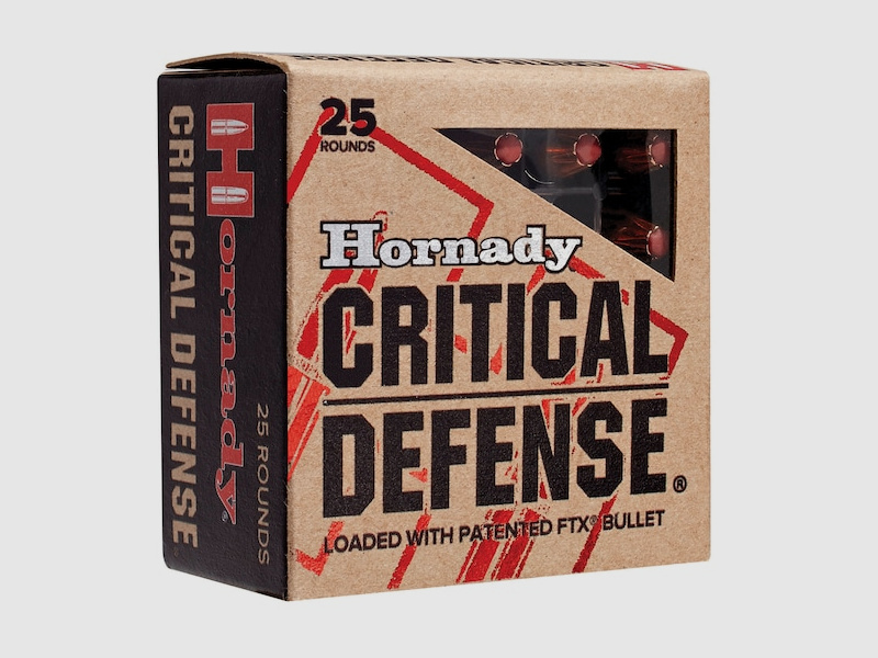 Hornady Critical Defense 9mm Luger 115GR FTX 25 Patronen