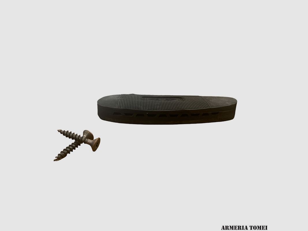 ELASTIC RUBBER BUTT PAD 15mm INT.SE 96mm VENTILATED BLACK