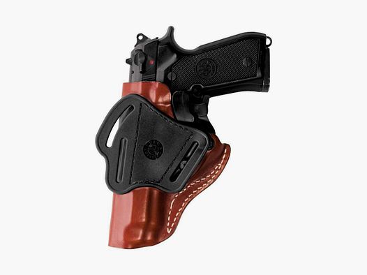 Techno-Loop-Holster mit bedecktem Lauf Glock 19/19X/23/25/29/30/32/36/38/45, Walther P99/PPQ Schwarz Rechtshänder