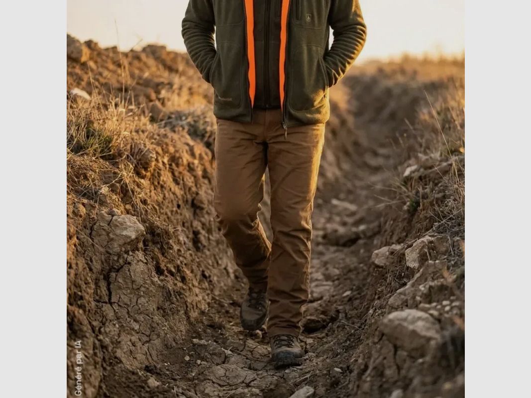 Wende-Fleeceweste Deerhunter Gamekeeper orange grün, Bild 9 von 14