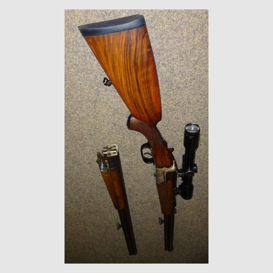 BBF /BDF  HEYM Mod. 88 7x57R +16/70 mit Wechsellauf auf BDF 16/70. Mit "Kaps" ZF 4fach. EU wide shipment