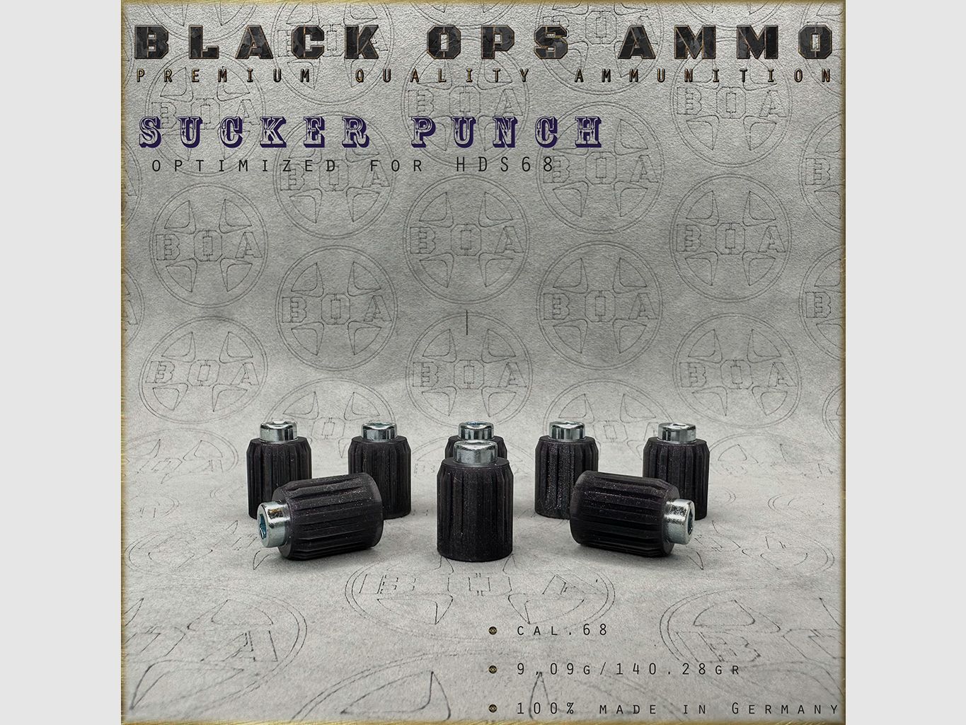 8x Sucker Punch Heavy Duty BLACK OPS AMMO Umarex TS HDS 68 s cal.68 Munition HDS68  TS68
